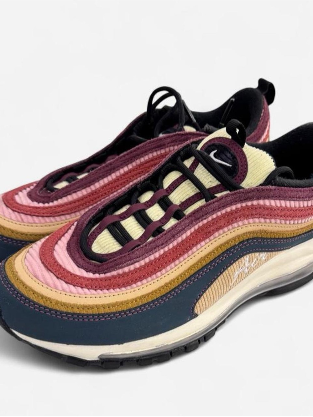Nike Women's Air Max 97 SE 'Multi-Color Corduroy' (SKU: FB8454-300).